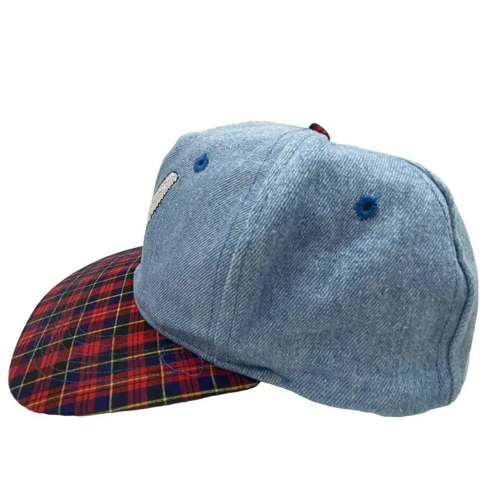 Mickey Unlimited Youth Mickey Mouse Adjustable Cap Denim Plaid Bill‎